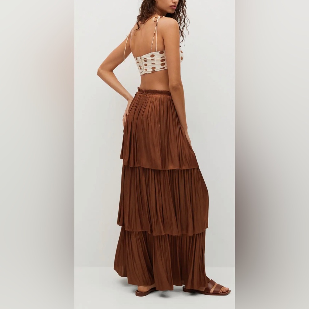 MANGO Rocio ruffle skirt